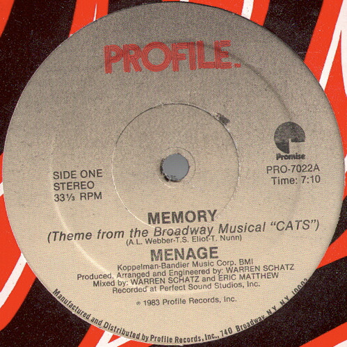 Menage - Memory | Profile Records (PRO-7022)