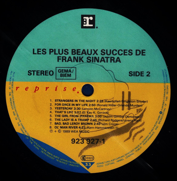 Frank Sinatra - Les Plus Beaux Succès De Frank Sinatra | Reprise Records (923 927-1) - 4