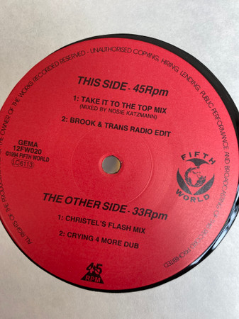 Sonic Surfers - Don't Give It Up | Fifth World (12FW020)