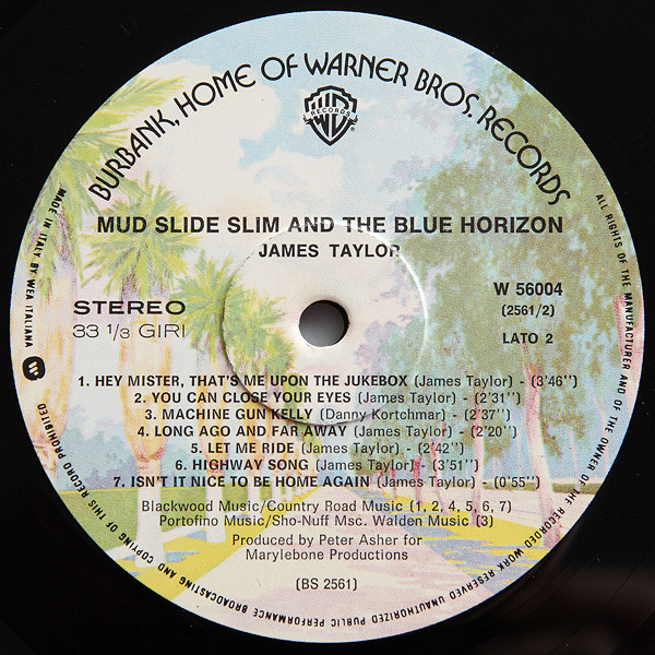 James Taylor - Mud Slide Slim And The Blue Horizon | Warner Bros. Records (W 56004) - 4