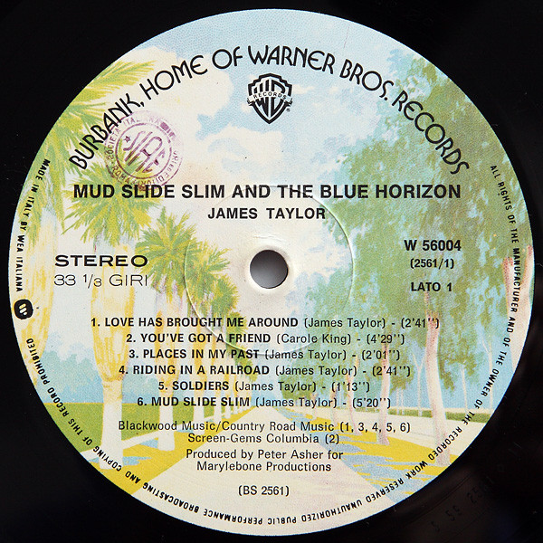 James Taylor - Mud Slide Slim And The Blue Horizon | Warner Bros. Records (W 56004) - 3