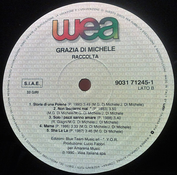 Grazia Di Michele - Raccolta | WEA (9031 71245-1) - 3