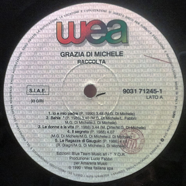 Grazia Di Michele - Raccolta | WEA (9031 71245-1) - 4