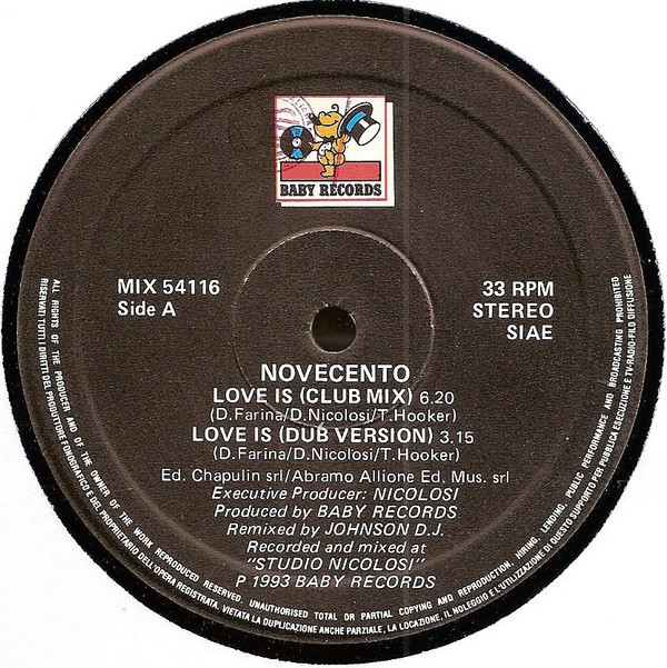 Novecento - Love Is (Remix) | Baby Records (MIX 54116) Novecento - Love Is (Remix) | Baby Records (MIX 54116)