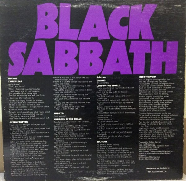 Black Sabbath - Master Of Reality [Vinyl] | Warner Bros. Records (2562) - 3
