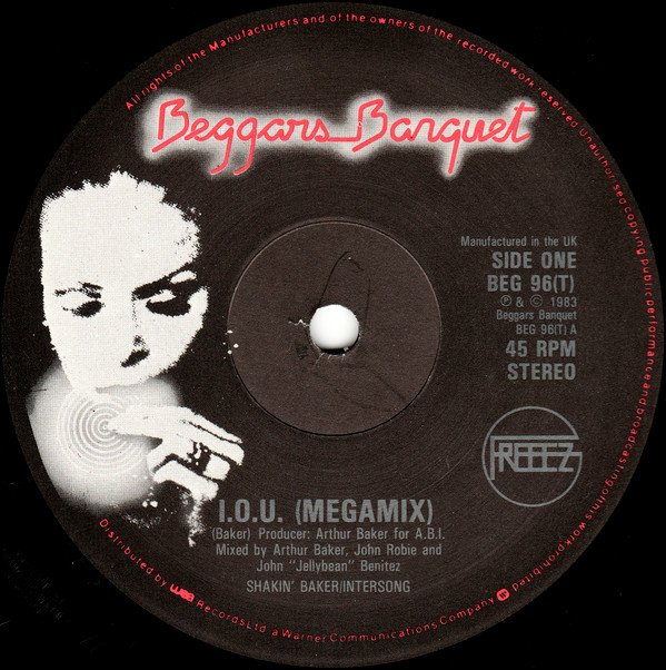 Freeez - I.O.U. (Megamix) | Beggars Banquet (BEG 96(T)) - 3