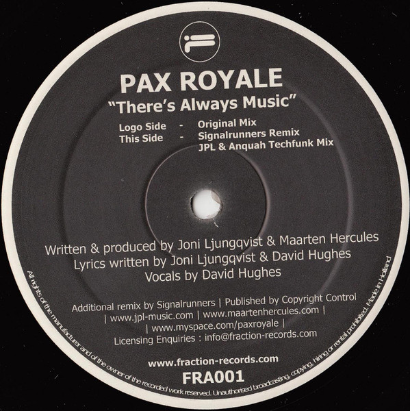 Pax Royale - There's Always Music | Fraction Records (FRA001)