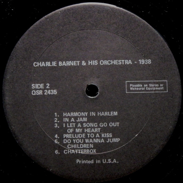 Charlie Barnet And His Orchestra - Charlie Barnet & His Orchestra - 1938 | Alamac (QSR 2435) - 4 Charlie Barnet And His Orchestra - Charlie Barnet & His Orchestra - 1938 | Alamac (QSR 2435) - 4