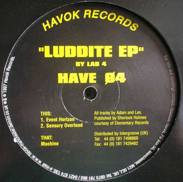 Lab 4 - Luddite EP | Havok Records (HAVE 04)
