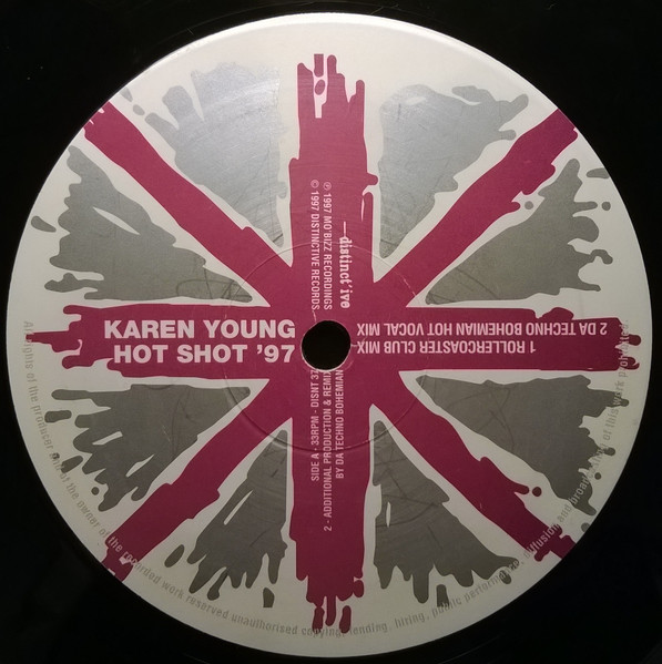 Karen Young - Hot Shot '97 | Distinct'ive Records (DISNT 37) - 3