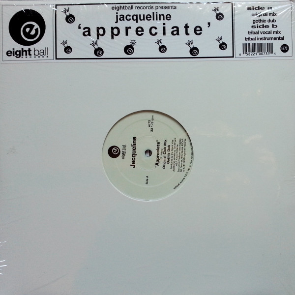 Jacqueline - Appreciate | Eightball Records (eb73) Jacqueline - Appreciate | Eightball Records (eb73)