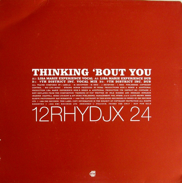 Jamelia - Thinking 'Bout You (Club Mixes) | Rhythm Series (12RHYDJX 24) - 2 Jamelia - Thinking 'Bout You (Club Mixes) | Rhythm Series (12RHYDJX 24) - 2