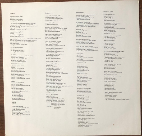 Peter Gabriel - So | Charisma (PG 5) - 4 Peter Gabriel - So | Charisma (PG 5) - 4