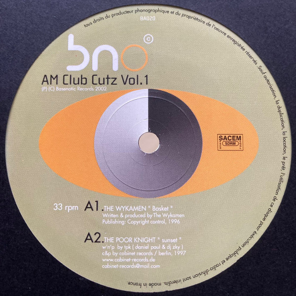 Various - AM Club Cutz Vol. 1 | Basenotic Records (BA020) - main