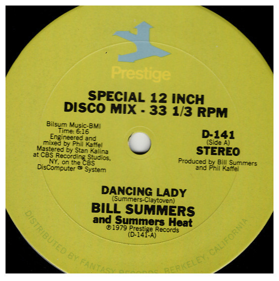 Bill Summers & Summers Heat - Dancing Lady / Feel The Heat | Prestige (D-141)