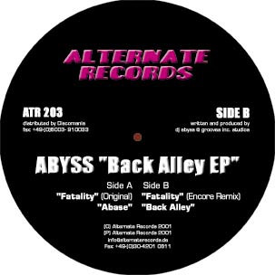 Abyss - Back Alley EP | Alternate Records (ATR 203) - main