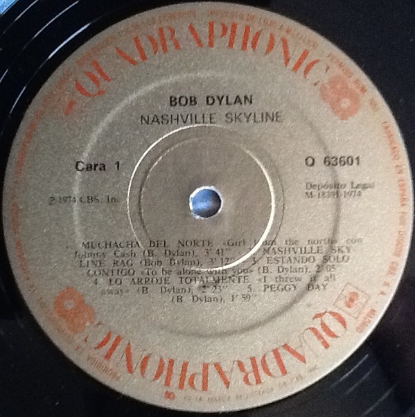 Bob Dylan - Nashville Skyline | CBS (Q 63601) - 2