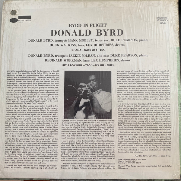 Donald Byrd - Byrd In Flight | Blue Note (BST 84048) - 2