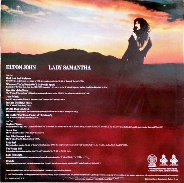 Elton John - Lady Samantha | DJM Records (DJL-7.046) - 2