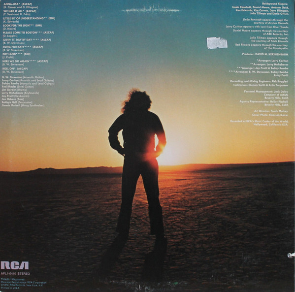 B.W. Stevenson - Calabasas | RCA Victor (APL 1-0410) - 2