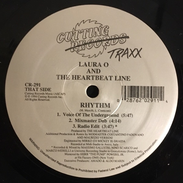 Laura O  &  The Heartbeat Line - Rhythm | Cutting Traxx (CR-291) - 2