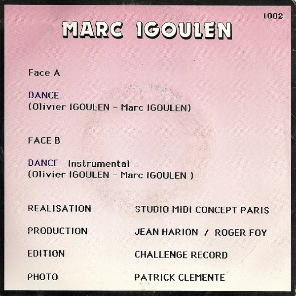 Marc Igoulen - Dance | Not On Label (Marc Igoulen Self-released) (1002) - 2