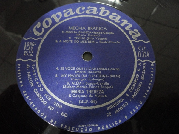 Maria Thereza , Aloysio Figueiredo E Seu Conjunto - Mecha Branca | Copacabana (CLP-11.134) - 3