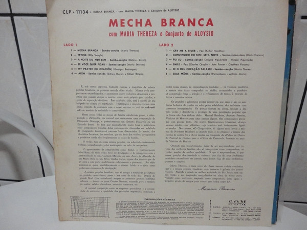 Maria Thereza , Aloysio Figueiredo E Seu Conjunto - Mecha Branca | Copacabana (CLP-11.134) - 2