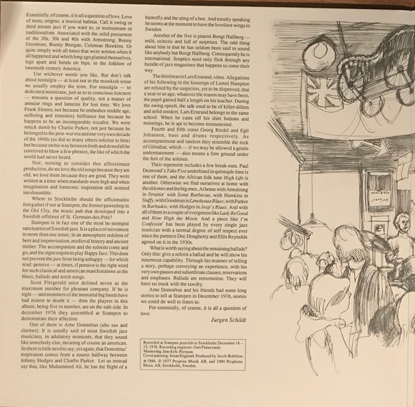 Arne Domnérus , Bengt Hallberg , Georg Riedel , Egil Johansen + Lars Erstrand - Jazz At The Pawnshop | Prophone (PROP 7778-79) - 3 Arne Domnérus , Bengt Hallberg , Georg Riedel , Egil Johansen + Lars Erstrand - Jazz At The Pawnshop | Prophone (PROP 7778-79) - 3