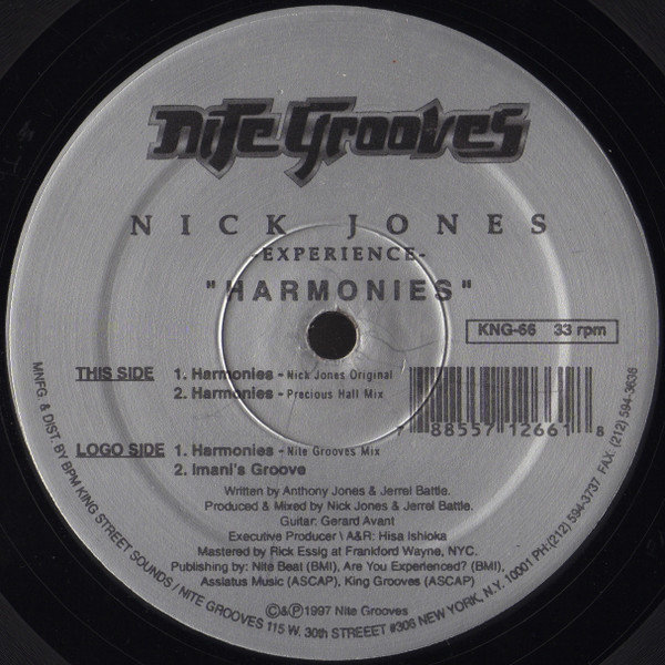 Nick Jones Experience - Harmonies | Nite Grooves (KNG-66)