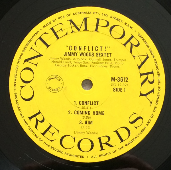 Jimmy Woods Sextet - Conflict | Contemporary Records (M 3612) - 3