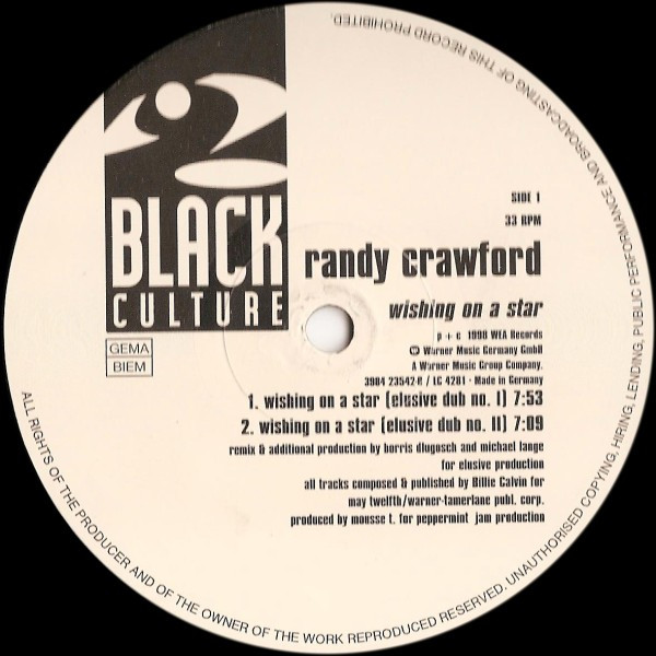 Randy Crawford - Wishing On A Star (Remixes) | Black Culture (3984 23542-0) - main Randy Crawford - Wishing On A Star (Remixes) | Black Culture (3984 23542-0) - main