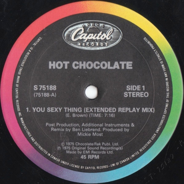 Hot Chocolate - You Sexy Thing (Extended Replay Mix) | Capitol Records (S 75188) - 3 Hot Chocolate - You Sexy Thing (Extended Replay Mix) | Capitol Records (S 75188) - 3