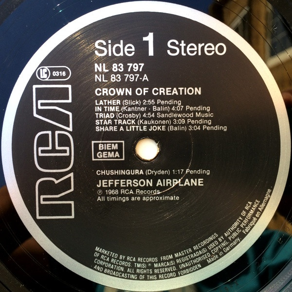Jefferson Airplane - Crown Of Creation | RCA (NL 83 797) - 3