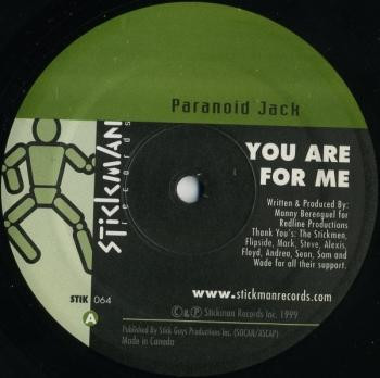 Paranoid Jack - You Are For Me | Stickman Records (STIK 064) - main