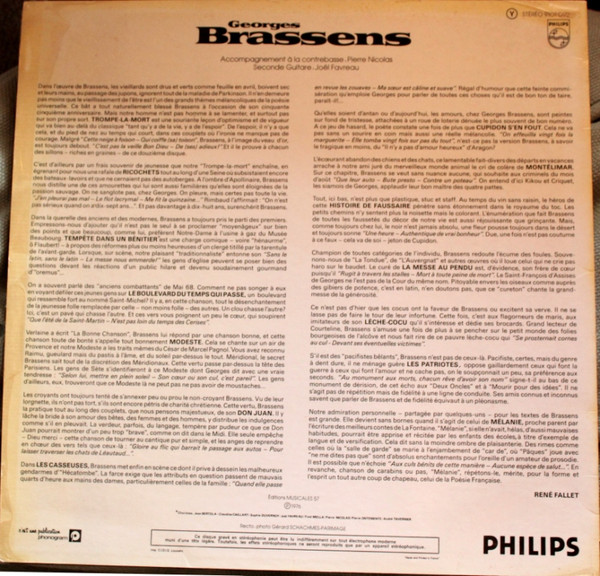 Georges Brassens - Nouvelles Chansons | Philips (9101 092) - 2