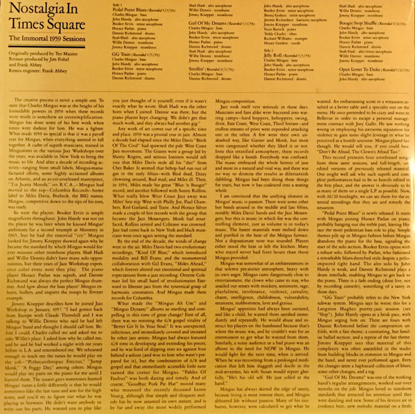 Charles Mingus - Nostalgia In Times Square / The Immortal 1959 Sessions | Columbia (JG 35717) - 2 Charles Mingus - Nostalgia In Times Square / The Immortal 1959 Sessions | Columbia (JG 35717) - 2