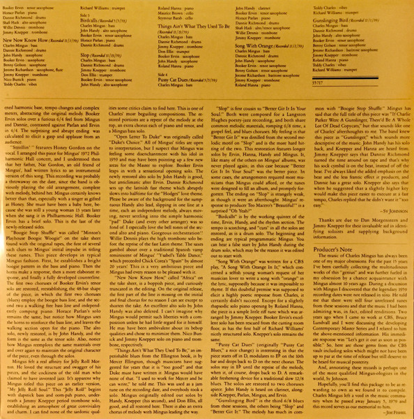 Charles Mingus - Nostalgia In Times Square / The Immortal 1959 Sessions | Columbia (JG 35717) - 3 Charles Mingus - Nostalgia In Times Square / The Immortal 1959 Sessions | Columbia (JG 35717) - 3