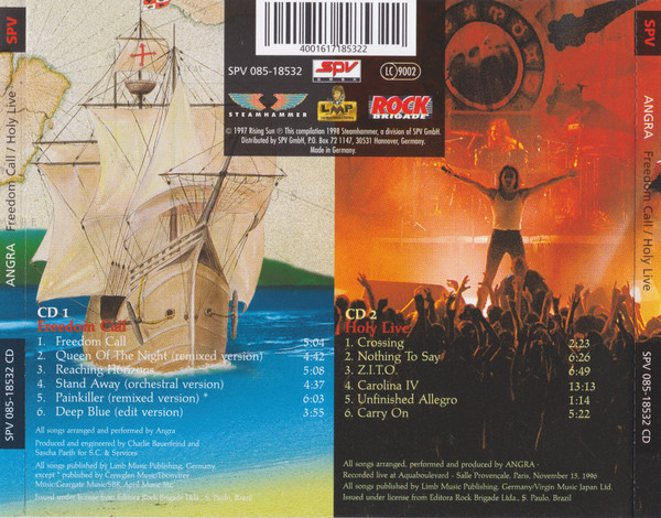 Angra - Freedom Call / Holy Live CD. - SIGNED BY BAND | Steamhammer (SPV 085-18532) - 2 Angra - Freedom Call / Holy Live CD. - SIGNED BY BAND | Steamhammer (SPV 085-18532) - 2