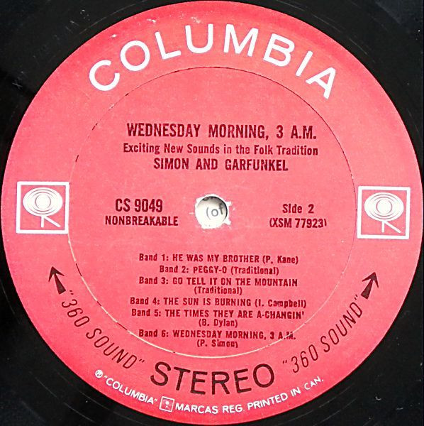 Simon & Garfunkel - Wednesday Morning, 3 A.M. | Columbia (CS 9049) - 4