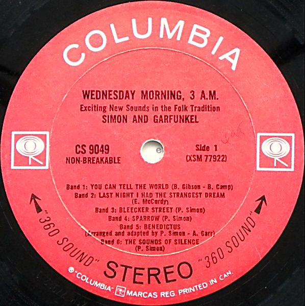 Simon & Garfunkel - Wednesday Morning, 3 A.M. | Columbia (CS 9049) - 3