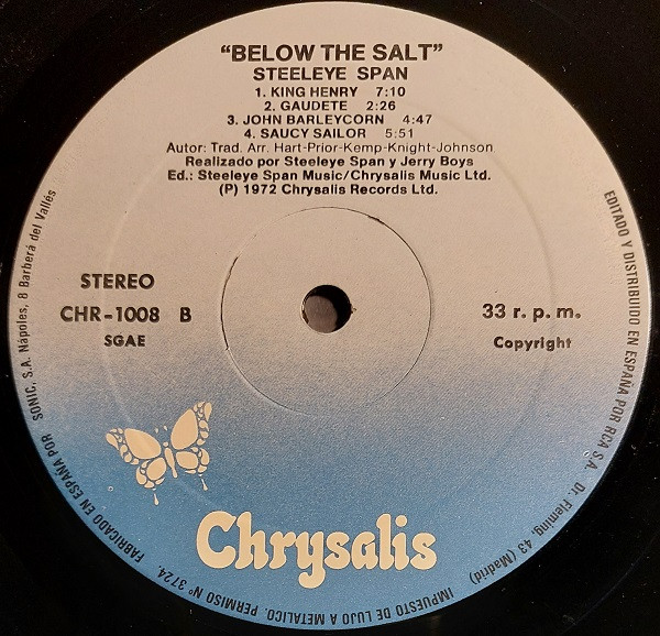 Steeleye Span - Below The Salt | Chrysalis (CHR 1008) - 4