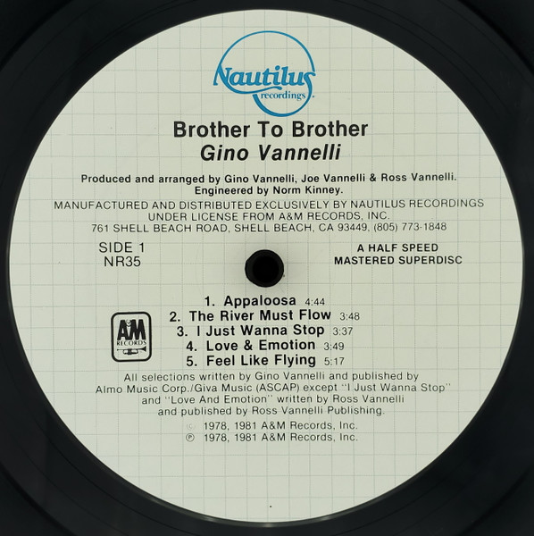 Gino Vannelli - Brother To Brother | A&M Records (NR 35) - 4