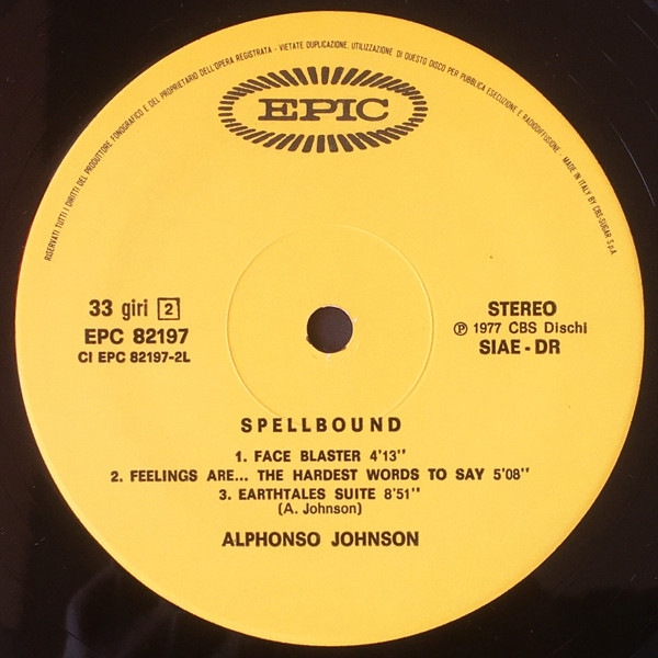Alphonso Johnson - Spellbound | Epic (EPC 82197) - 4