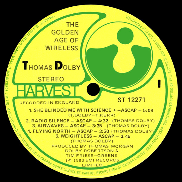 Thomas Dolby - The Golden Age Of Wireless | Harvest (ST-12271) - 3
