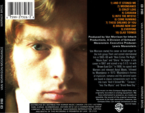 Van Morrison - Moondance | Warner Bros. Records (CD 3103) - 2