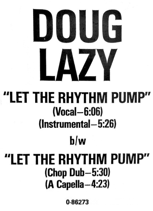 Doug Lazy - Let The Rhythm Pump | Atlantic (0-86273) - 3
