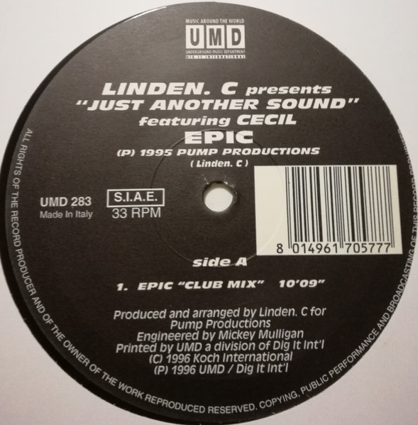 Linden C Presents Just Another Sound Featuring Cecil - Epic | Underground Music Department (UMD) (UMD 283) - 2