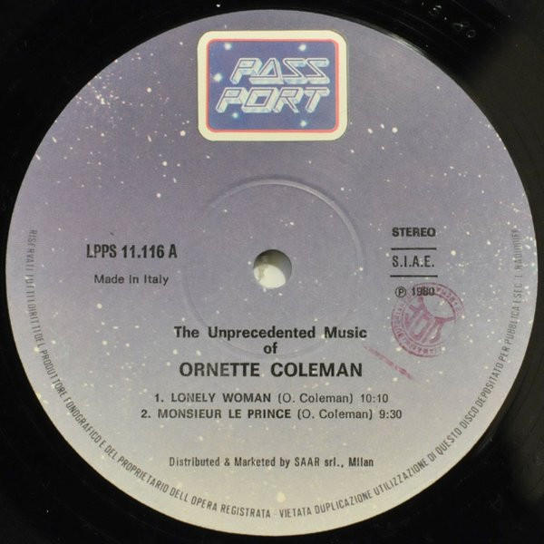 Ornette Coleman - The Unprecedented Music Of Ornette Coleman | Lotus (LPPS 11.116) - 3 Ornette Coleman - The Unprecedented Music Of Ornette Coleman | Lotus (LPPS 11.116) - 3