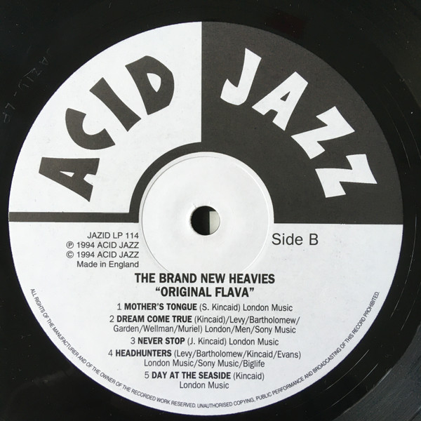 The Brand New Heavies - Original Flava | Acid Jazz (JAZID LP 114) - 4 The Brand New Heavies - Original Flava | Acid Jazz (JAZID LP 114) - 4